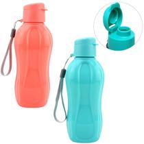 Garrafa / squeeze de plastico pp com tampa e alca matte weeze colors 500ml sttw - C3B