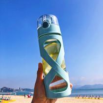 Garrafa Squeeze De Vidro Borossilicato Esportiva 500ml