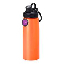 Garrafa Squeeze Em Aço Inox 900Ml Macau Topget - Laranja