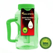 Garrafa Squeeze Gold Sports Galão Resistente - BPA FREE 2,3 Litros Garrafa Squeeze Gold Sports Galão Resistente - BPA FREE 2,3 Litros