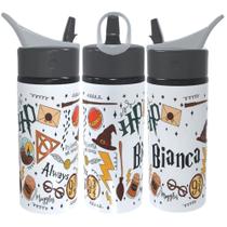 Garrafa/Squeeze Harry Potter COM NOME - Com Alça e Bico Retrátil 600 ML