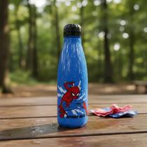 Garrafa Squeeze Homem Aranha 600ml Spiderman Garrafinha Plástica Infantil Volta as Aulas Garrafa Squeeze Homem Aranha 600ml Spiderman Garrafinha Plástica Infantil Volta as Aulas