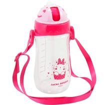 Garrafa Squeeze Infantil Água 460ml Garrafinha Canudo Alça