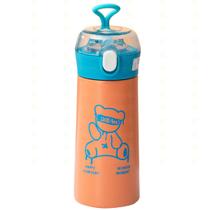 Garrafa Squeeze Infantil Canudo Garrafinha Termico Aluminio - Water Boo
