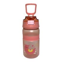 Garrafa Squeeze Infantil Colorida Com Alça E Canudo 600ml Garrafa Squeeze Infantil Colorida Com Alça E Canudo 600ml