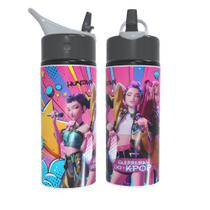 Garrafa Squeeze Infantil de Alumínio Guerreiras K-Pop Hundrix