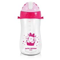 Garrafa Squeeze Infantil Escolar Com Canudo E Alça 460ml - Jackie Design - Pink - Jacki Design Garrafa Squeeze Infantil Escolar Com Canudo E Alça 460ml - Jackie Design - Pink - Jacki Design