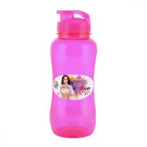 Garrafa Squeeze Linha Fitness Plástico Água Suco Bebidas Geladas Academia Trabalho Garrafinha Treino 800ml