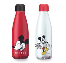 Garrafa Squeeze Mickey Mouse 600Ml Modelo Pet Paris Cores Diversas 1UN