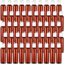Garrafa Squeeze Mimorou 120 ml âmbar recarregável 50 unidades com tampa