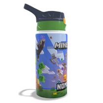 Garrafa Squeeze Minecraft de Alumínio Infantil Esacolar 500ml