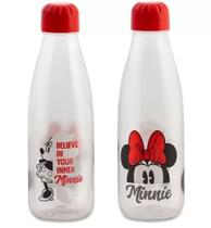 Garrafa Squeeze Minnie Mouse 600Ml Modelo Pet Paris Transparente 1UN - Plasduran
