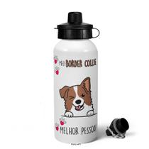 Garrafa Squeeze MQ Dog - Meu Border collie, melhor pessoa! M2