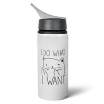 Garrafa Squeeze NK Divertida Gato - I Do What i Want