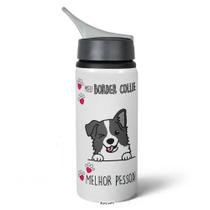 Garrafa Squeeze NK Dog - Meu Border Collie, melhor pessoa!