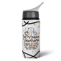 Garrafa Squeeze NK Flork Profissões - Sou Veterinária 600ml