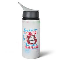 Garrafa Squeeze NK Gamer Flork - Nascido pra Jogar V Game Garrafa Squeeze NK Gamer Flork - Nascido pra Jogar V Game