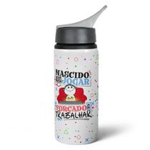 Garrafa Squeeze NK Gamer Funny - Nascido pra Jogar V Game Garrafa Squeeze NK Gamer Funny - Nascido pra Jogar V Game