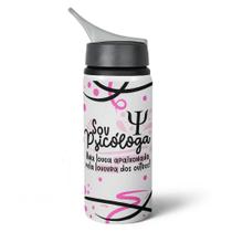 Garrafa Squeeze NK Profissões - Sou Psicóloga - 600ml Garrafa Squeeze NK Profissões - Sou Psicóloga - 600ml