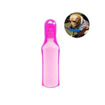 Garrafa Squeeze Para Cachorros e Gatos Passeios Caminhadas 500ml Rosa - LMZ