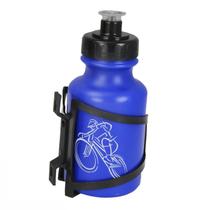 Garrafa Squeeze Plast Azul Com Suporte 500Ml