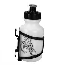 Garrafa Squeeze Plast Branco Com Tampa e Suporte 500Ml