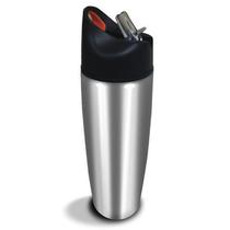 Garrafa squeeze prata 900ml com bico