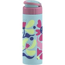 Garrafa Squeeze Roma 700ML Plástica com Alça Antivazamento Soft Touch Azul Tiba Garrafa Squeeze Roma 700ML Plástica com Alça Antivazamento Soft Touch Azul Tiba