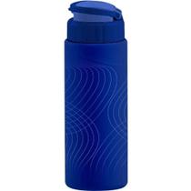 Garrafa Squeeze Roma 700ML Plástico Antivazamento Soft Touch Azul Tiba