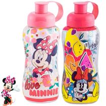 Garrafa Squeeze Sleeve Pet Minnie Mouse Disney 550ml 470893 Plasduran