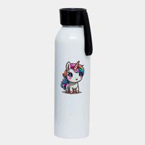 Garrafa Squeeze Sport Branca Premium 650ml UNICORNIO DESENHO FOFO