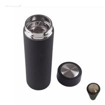 Garrafa Squeeze Térmica 400ml Ciclismo Aço Inox Com Filtro Chá Frutas Ervas Cozinha Academia