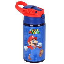 Garrafa Squeeze Térmica Infantil Super Mario Azul - Luxcel