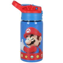 Garrafa squeeze térmica infantil Super Mario Nintendo Luxcel 500 ml - azul Garrafa squeeze térmica infantil Super Mario Nintendo Luxcel 500 ml - azul