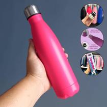 Garrafa Squeeze Térmica Inox Parede Dupla Top Útil Pink 500ml