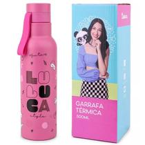 Garrafa Squeeze Termica Luluca Oficial 500ML INOX Rosa LU1006 - Clio STYLE