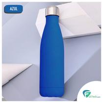 Garrafa Squeeze Térmico Água 500ml Aço Inox Azul Academia - TOP Útil