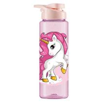 Garrafa Squeeze Unicornio Rosa Gliter 750 ml - Bandeirante