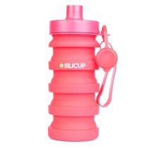 Garrafa Squeezer Reutilizavel de Silicone Retrátil 400 Ml - Vermelho