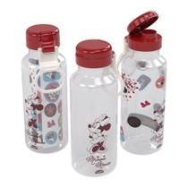 Garrafa Stitch, Divertidamente, Mickey, Minnie e Rei Leão Abre Fácil com Adesivo 600ml