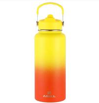Garrafa straw flask 946ml sunset fitness, academia, camping, treino