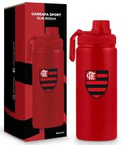 Garrafa Sun Sports alumínio 800 ML Times de Futebol Cor:Flamengo vermelha