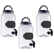 Garrafa Suqueira C/ Torneira 3,6 Litros Camping Praia 3 uni