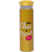 Garrafa Tampa Diamante Dourado 500ml - Projeto Kiwi