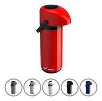 Garrafa Térmica 1 Litro 1l Verona Unitermi Vidro Café Água COR VERMELHA Garrafa Térmica 1 Litro 1l Verona Unitermi Vidro Café Água COR VERMELHA