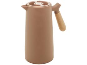 Garrafa Térmica 1 Litro Com Cabo Madeira Café Chá Nórdica - Wolff Gourmet