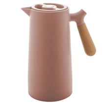 Garrafa Térmica 1 Litro Com Cabo Madeira Café Chá Nórdica