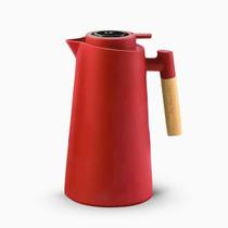 Garrafa Térmica 1 Litro com Termômetro Digital LED e Cabo de Madeira Jarra Café Chá Água Quente e Fria Garrafa Térmica 1 Litro com Termômetro Digital LED e Cabo de Madeira Jarra Café Chá Água Quente e Fria