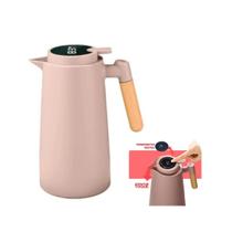 Garrafa Termica 1 Litro Para Café, Chá Smart Display Com Temperatura Rosa