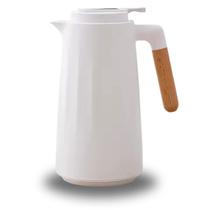 Garrafa Térmica 1 Litro Resistente Café Chá Alça De Madeira Casa